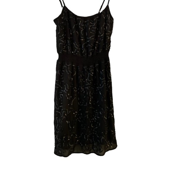 MM Couture by Miss Me Little Black Sequin and Beaded Dress Size Small - Picture 5 of 10